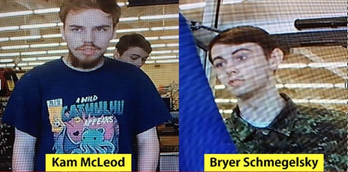  Kam McLeod & Bryer Schmelgesky are connected to the Dease Lake and Alaska Highway homicides in northern B.C. Photo courtesy BC RCMP