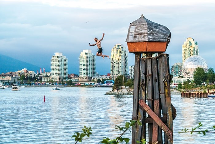  Skinny Tim jumps from the High Up Hut: Photo: Meldon Lobo