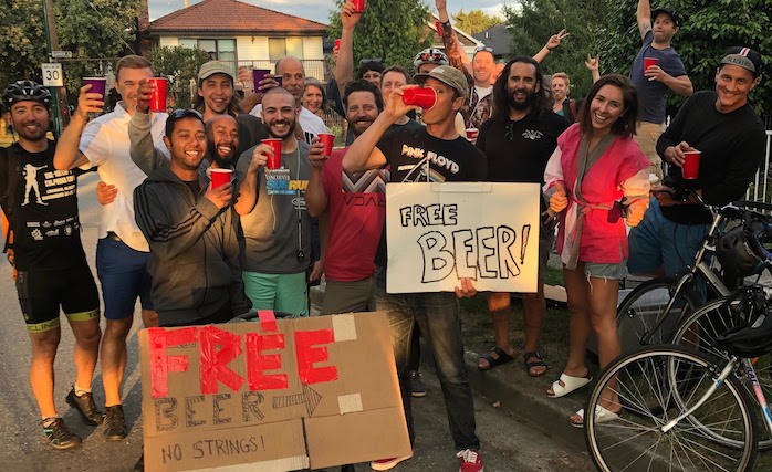  Jon Cartwright and Michelle Reid hosted the party at the front of their house on Tuesday, July 23. Photo courtesy of Jon Cartwright