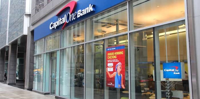  Capital One Bank branch on June 10, 2013 in New York/ Shutterstock