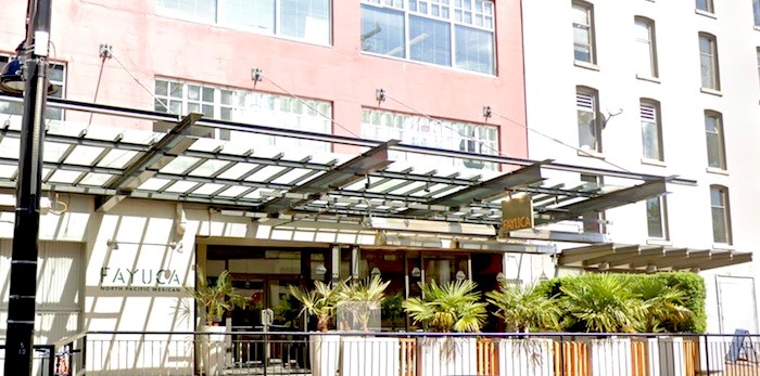  1009 Hamilton Street in Yaletown in its days as Fayuca. Now El Guapo, a Mexican concept, will open in the space. Photo via Google Street View