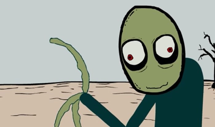  The teacher showed students a Salad Fingers video. Screengrab via YouTube/David Firth