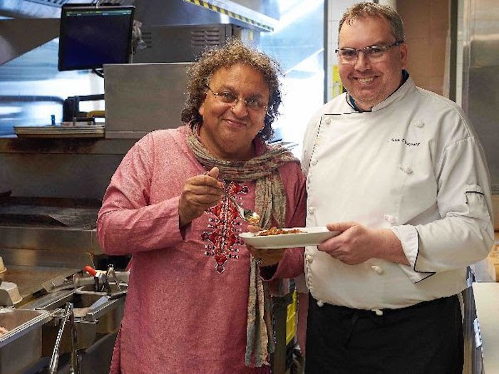  Chef Vikram Vij (left) & Chef Liam Dougall (right), mahony Stamps Landing. Photo courtesy mahony Restaurants