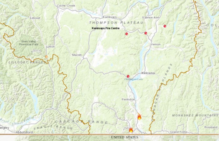  Map via B.C. Wildfire Service