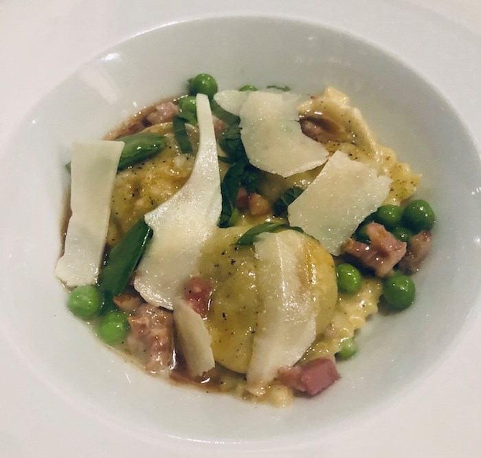 Lamb ravioli with peas at Monarque in Montreal. Photo by Lindsay William-Ross/Vancouver Is Awesome