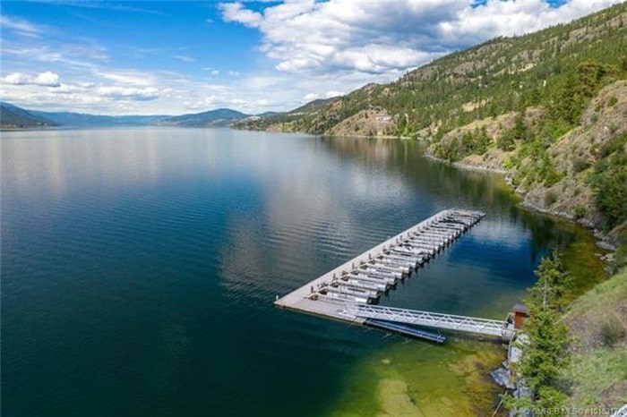  The home comes with its own private dock in Lake Okanagan, just north of Kelowna. Listing agent: Richard Deacon