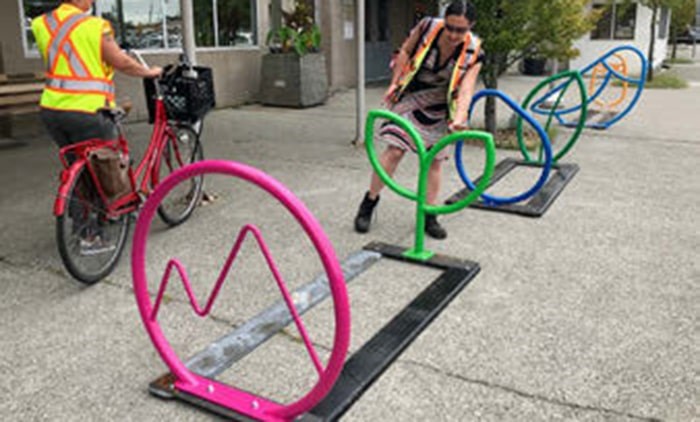  A little more colour will be added to the streets of Vancouver with the installation of funky bike racks designed by residents. Photo: City of Vancouver