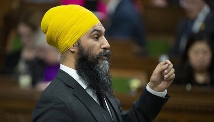  NDP Leader Jagmeet Singh rises for the first time after taking his place in the House of Commons Monday March 18, 2019 in Ottawa. Adrian Wyld/Canadian Press