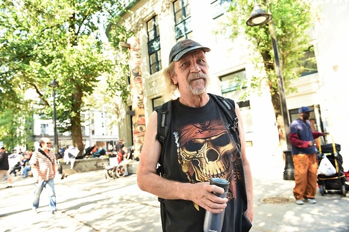  Michael Leland has lived in the Downtown Eastside for more than 20 years. He’s led more than 40 tourists out of the neighbourhood this summer alone over concerns for their safety. Photo: Dan Toulgoet