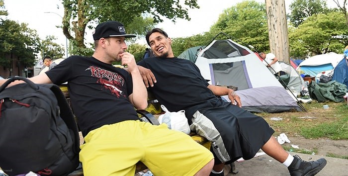  The campers at Oppenheimer Park have until Wednesday to leave. The city has offered housing to more than 140 people in the park. Photo: Dan Toulgoet