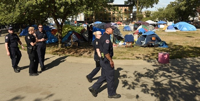  Vancouver Park Board general manager Malcolm Bromley issued an order Monday morning to those living in tents in Oppenheimer Park.  Photo: Dan Toulgoet