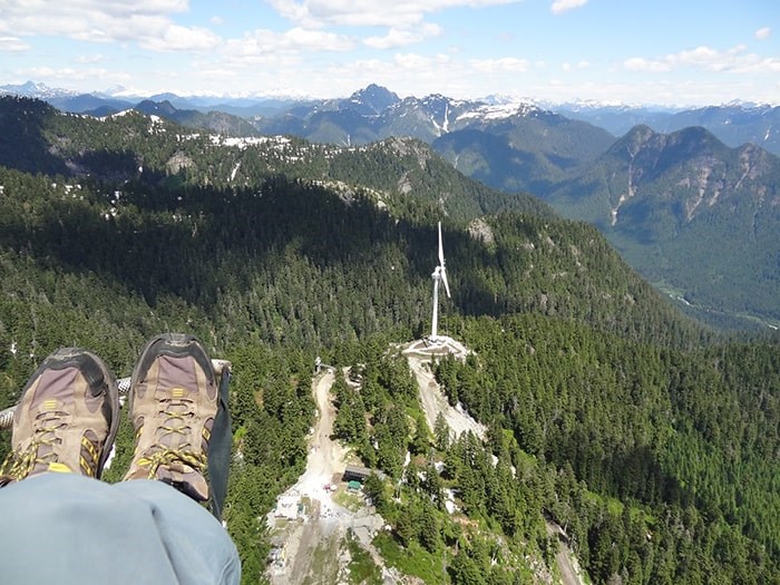  Paragliding from Grouse Mountain. Photo: Bill Nikolai