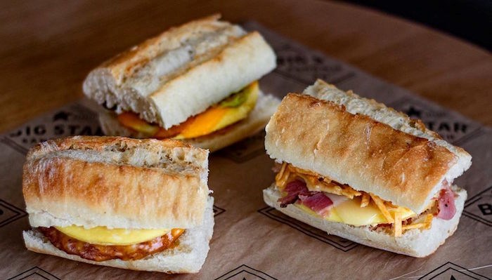  A few of the sandwiches in Big Star's new breakfast line-up. 