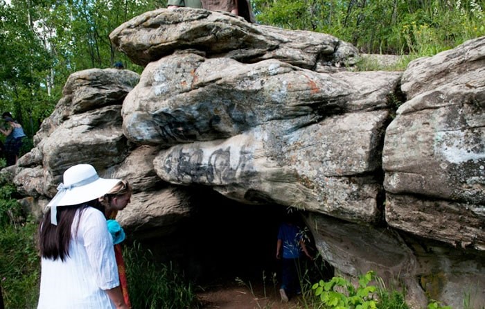  An ancient cave in Charlie Lake home to thousands of years of indigenous history has been designated a national historic site by Parks Canada. Photo: Alaska Highway News