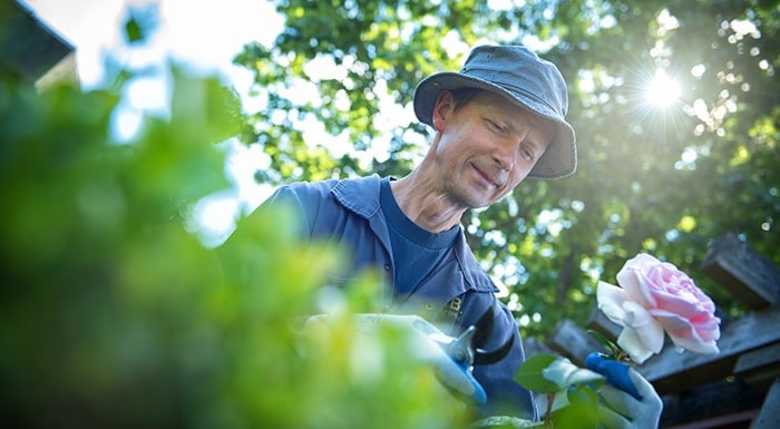  A gardener at UBC. Photo courtesy of UBC.