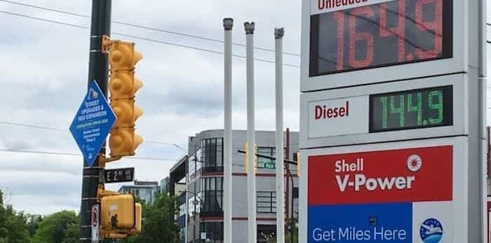  After gas prices spiked to record highs in April, the John Horgan government ordered an inquiry in what causes gas prices in Vancouver to be higher than anywhere else in Canada. Photo: Dan Toulgoet