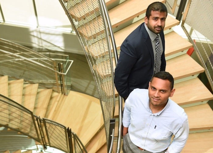  Vancouver lawyers Priyan Samarakoone (right) and Rajit Mittal are taking part in pair of free legal advice fairs coming to Vancouver on Sept. 6 and Sept. 13. Photo by Dan Toulgoet/Vancouver Courier