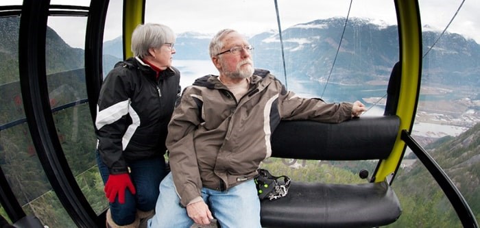  Squamish's Doug Brubacher and wife Sue ride the Sea to Sky Gondola in happier times.