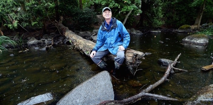  For the love of water: Mark Angelo, founder of B.C. Rivers Day and World Rivers Day, at Deer Lake Brook, near the Burnaby Village Museum. This year’s event is set for Sunday, Sept. 22 at the museum. There will be fun activities for the whole family, including crafts, music and demonstrations. Photo by Jennifer Gauthier/Burnaby NOW