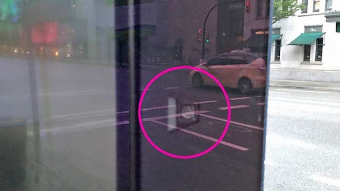  Video camera in a bus shelter on Burrard Street in Downtown Vancouver. Photo by Joseph Brown