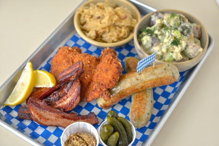  The Oktobeerfest Platter at Bells and Whistles. Photo by Jonathan Norton/courtesy Bells and Whistles