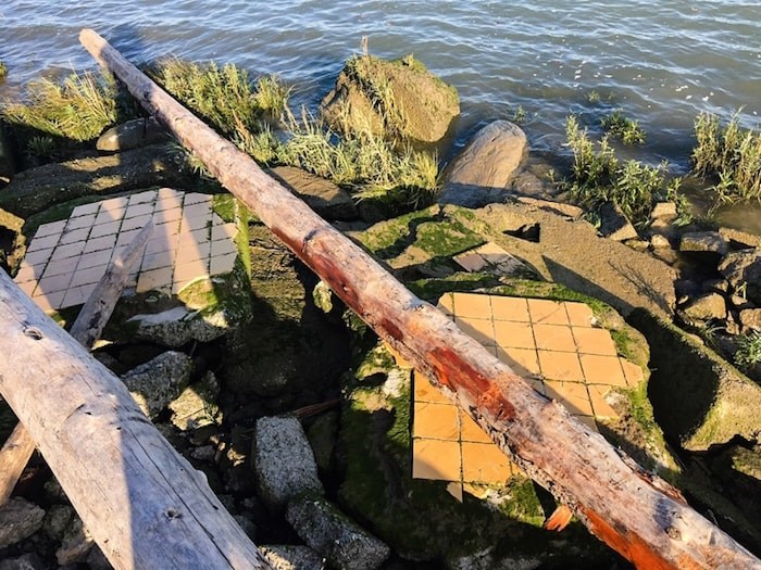  Illegally-dumped objects at Richmond's Triangle Beach. Photo by Kirsten Clarke/Richmond News