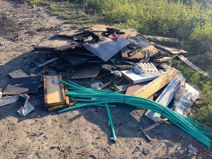 Illegally-dumped objects at Richmond's Triangle Beach. Photo by Kirsten Clarke/Richmond News