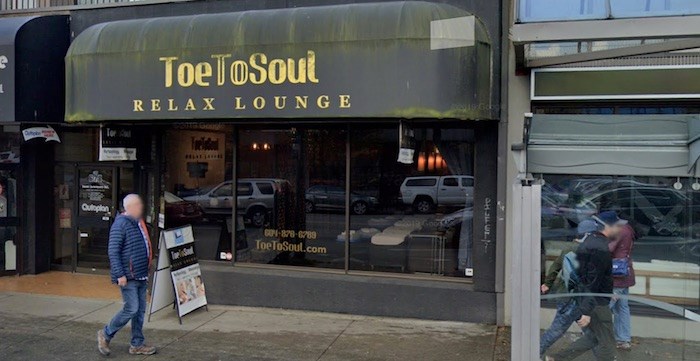 Toe to Soul at 678 West Broadway in Vancouver in Oct. 2018. Photo via Google Street View