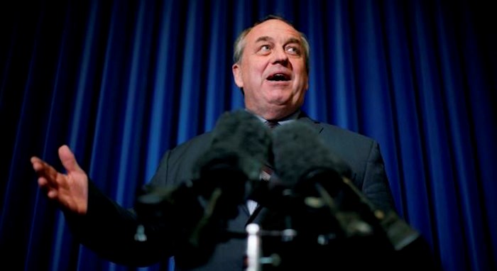  B.C. Green Party leader Andrew Weaver answers questions following the budget at Legislature in Victoria on Tuesday, February 19, 2019. Weaver is reducing his work schedule while he recovers after recently being diagnosed with labyrinthitis.THE CANADIAN PRESS/Chad Hipolito