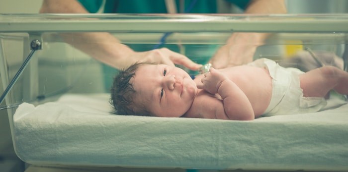  A newborn baby in the hospital/Shutterstock