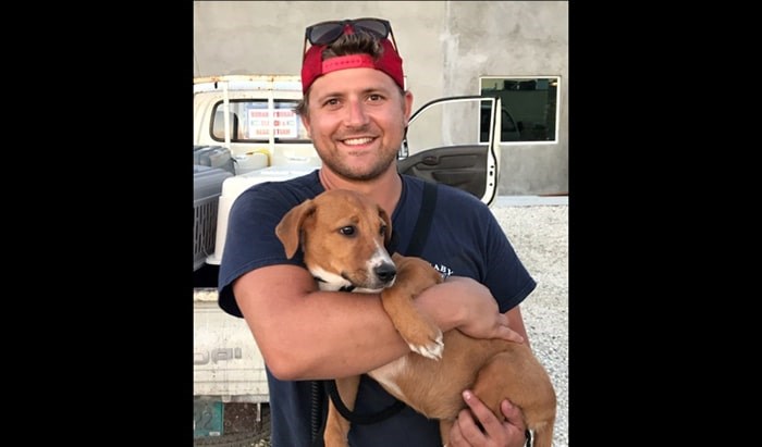  Burnaby firefighter Scott Murchison has signed up to adopt this puppy rescued after Hurricane Dorian in the Bahamas.