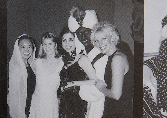  Justin Trudeau in brownface. Photos of him in blackface also surfaced. Photo Time.com