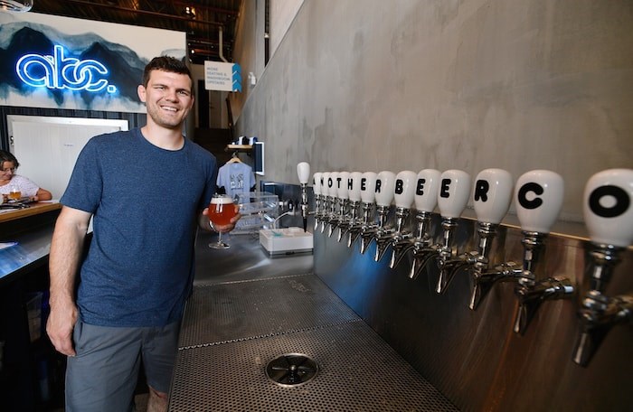  Clete Hanson co-founded Another Beer Co. with Alex Jopson. They are grateful for the overwhelming response they've had from the community since opening in June. Photo by Jennifer Gauthier