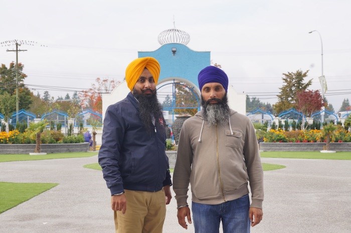  Guru Nanak Sikh Gurdwara spokesperson Gagan Singh, left, and temple president Harpreet Nijjar support Sikh separatist movement, an issue that has caused problems in Prime Minister Justin Trudeau’s foreign affairs portfolio Photo by Graeme Wood