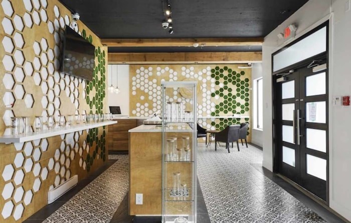  This retail space is currently operating as an EggsCanna cannabis store, and is listed for sale on B.C.'s commercial MLS for $2.5 million. Image via Vancouver Business Brokers