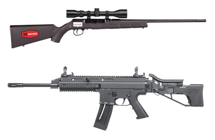  These two semi-automatic rifles do the exact same thing. One looks scarier. Guess which one Trudeau and the Liberals hope to completely ban? Photos Bass Pro Shops