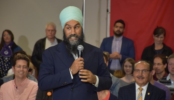  NDP Leader Jagmeet Singh speaking at a town hall in Burnaby South Tuesday, Sept. 24, 2019. Photo by Kelvin Gawley/Burnaby NOW