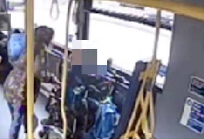  Screenshot from footage provided by Metro Vancouver Transit Police
