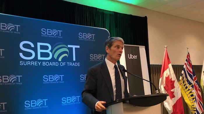  TransLink CEO Kevin Desmond said at a Surrey Board of Trade event September 26 that he envisions Uber integrating into the transit network. Photo by Graeme Wood/Glacier Media