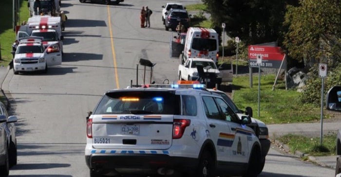  A compressor is believed to have rolled down this hill in Burnaby and killed a worker. Shane MacKichan photo