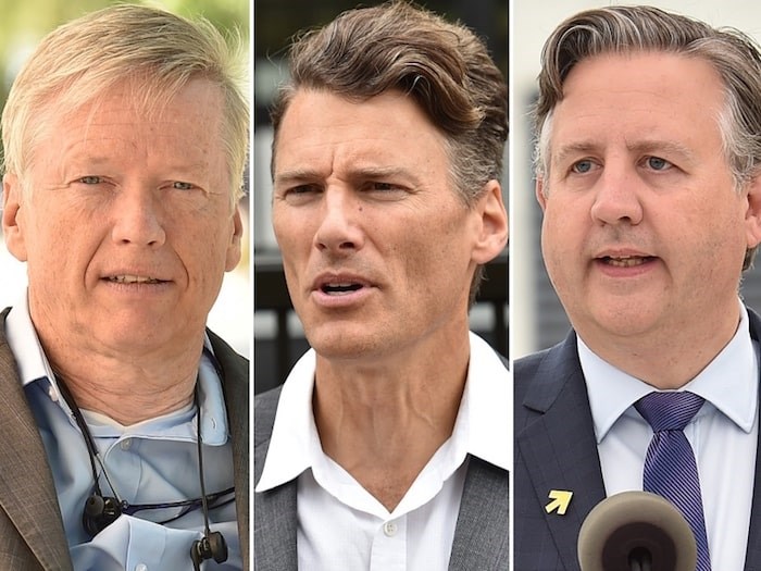  Former mayors Sam Sullivan and Gregor Robertson lobbied for federal money during their time in office. Mayor Kennedy Stewart is doing the same in this federal election. Photos by Dan Toulgoet