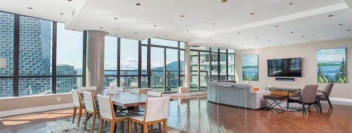  A real estate listing on luxuryrentalsuites.ca says the penthouse apartment Rees Cameron rented on Pacific Street is 4,000-sq. ft. with five bedrooms, seven bathrooms and occupies the entire 31st floor of the building. Photo via luxuryrentalsuites.ca