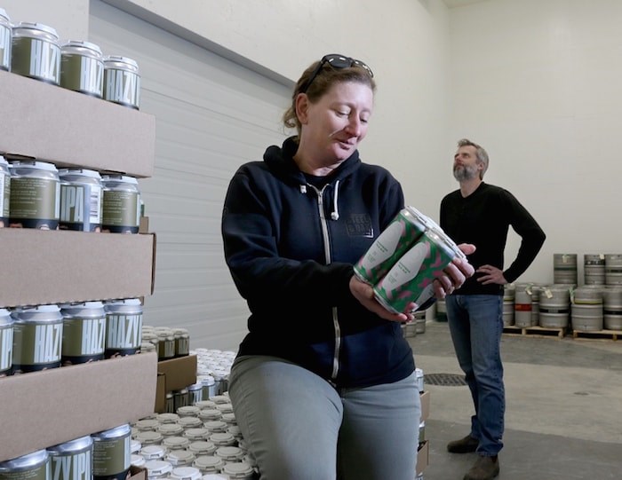  Andrea MacIntosh and Phil Smith in the cold room. Photo by Mario Bartel/Tri-City News