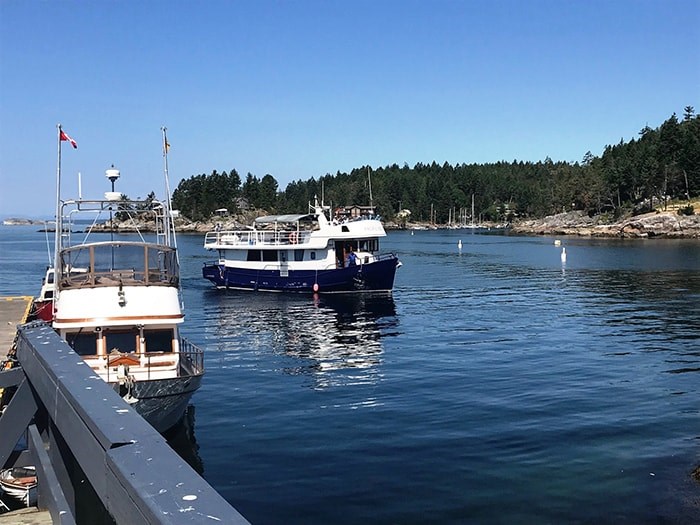  Pacific Coastal Cruises' Pacific Bear pulling into the harbour in Lund. Photo Sandra Thomas