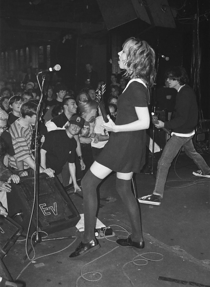  A shot of the Muffs playing a packed Starfish Room on March 21, 1996. Photo Paul Clarke