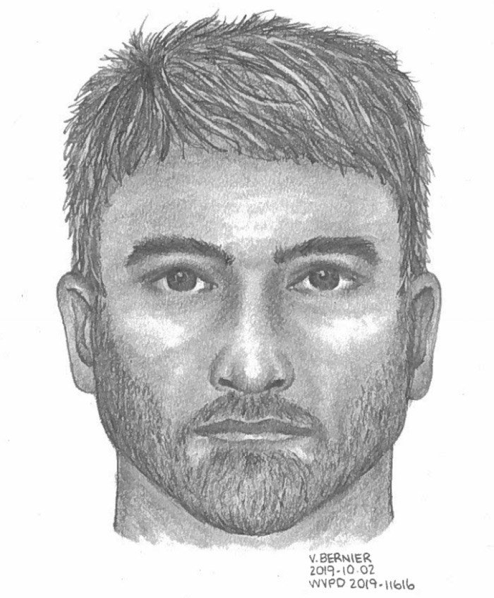  West Vancouver police released this composite sketch of a suspect who allegedly exposed himself to a woman who was cycling in the British Properties. Anyone with information is asked to contact the West Vancouver police. Image courtesy West Vancouver Police Department