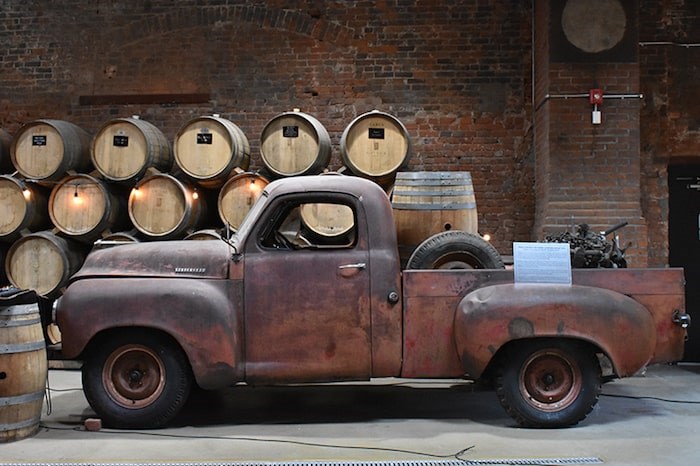  Shawn & Ed Brewing Co. is housed in a historic former curling and skating rink and features one of the original Studebaker pickup trucks that were manufactured in Dundas. Photo by Rob Mangelsdorf