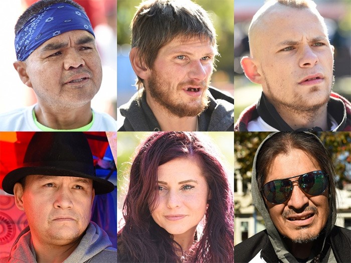  Jacob Stewart, Mike Redpath, Daniel Cameron, Sandy Parisien, Amanda Whitefield and Stanley Stump are among dozens of people living -- or who have lived -- in Oppenheimer Park. Photos Dan Toulgoet