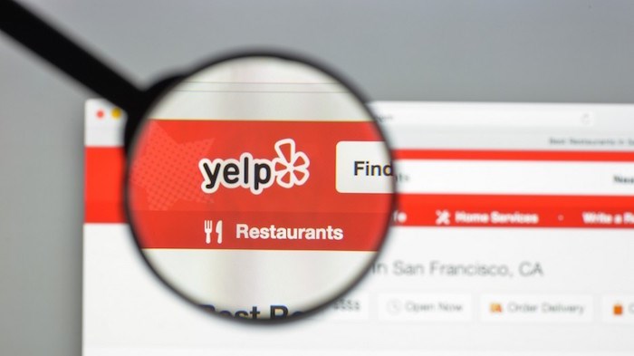  B.C. Supreme Court has tossed out a lawyer’s attempt to sue online review company Yelp for defamation after a client’s bad review of him. Photo: Yelp/Shutterstock