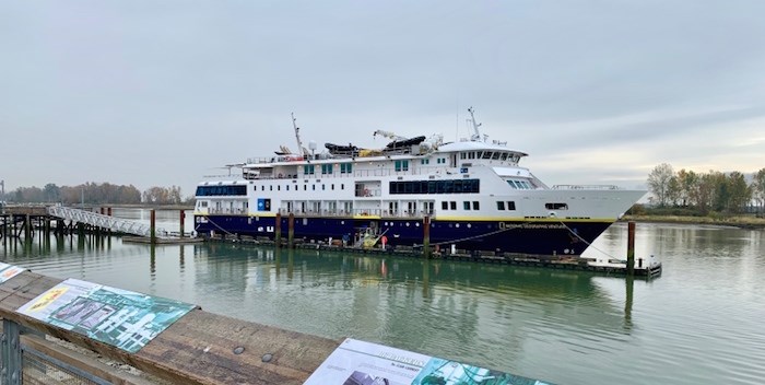  The National Geographic Venture ship made a short visit on Oct. 14. Photo by Grant McMillan